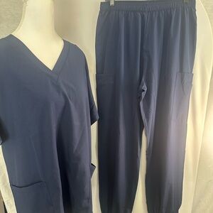 Navy Blue Scrub Set